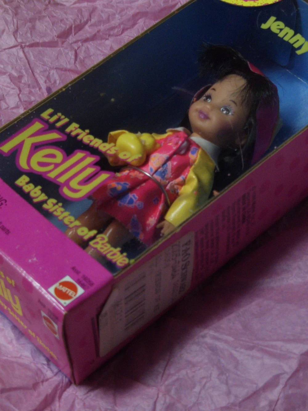 NRFB Vintage 1996 Mattel Barbie Li'l Friends of Kelly Raincoat Jenny Doll